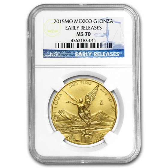 2015 Mexico 1 oz Gold Libertad MS-70 NGC (Early Release) 2015 Mexico 1 oz Gold Libertad MS-70 NGC (Early Release)